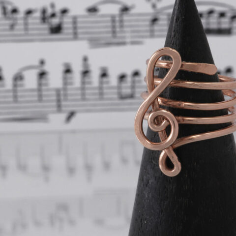 anello chiave di Violino in Rame